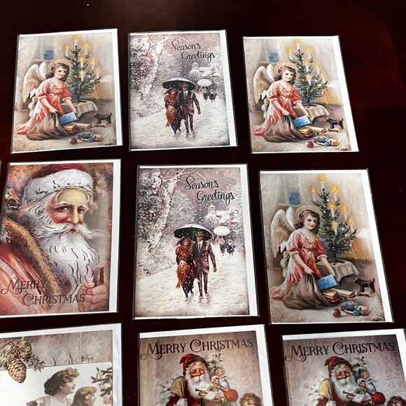 Vintage-Style Blank Christmas & Holiday Cards By Yesterdays Best  Set Of 18 - Picture 4 of 7